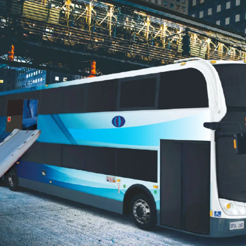 Аварийная горка для двухэтажных автобусов